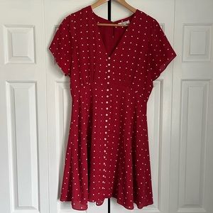 Madewell Red Polka Dot Dress